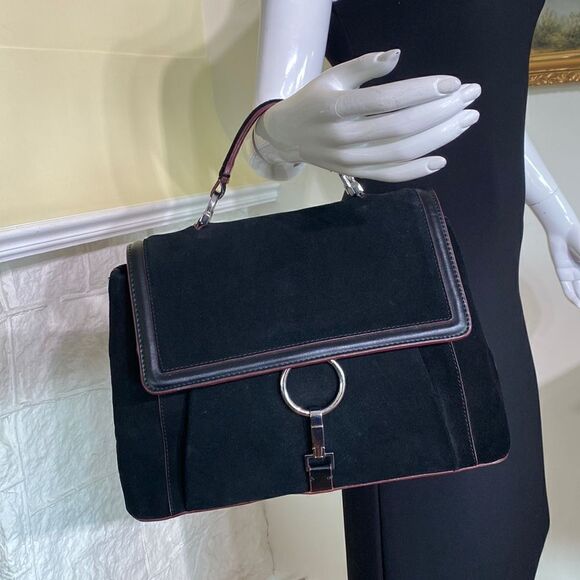 Zara Basic Collection Suede Satchel Bag - Picture 2 of 12